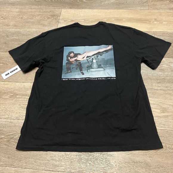 New Mr Chow Helmut Newton Men's Black Relaxed Tee Size Medium Shirt NWT USA Made - Picture 1 of 9